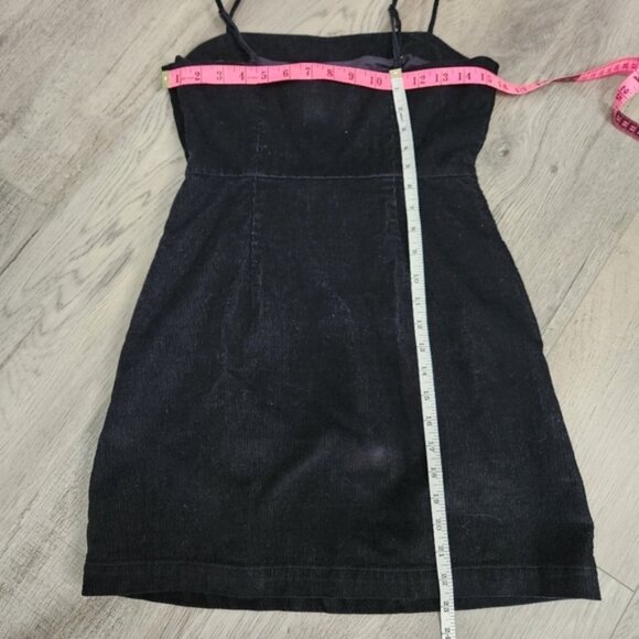 Aritzia X Wilfred Isabella Black Corduroy Mini Dress Size 4 - Picture 15 of 16